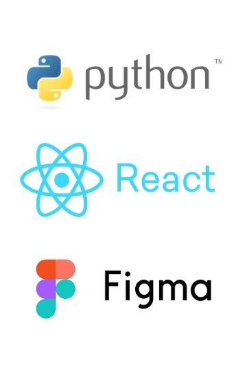 Python, React, Figma